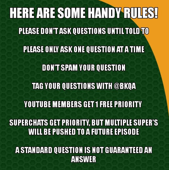 Before our live show later today... Please take a quick peek at the rules..