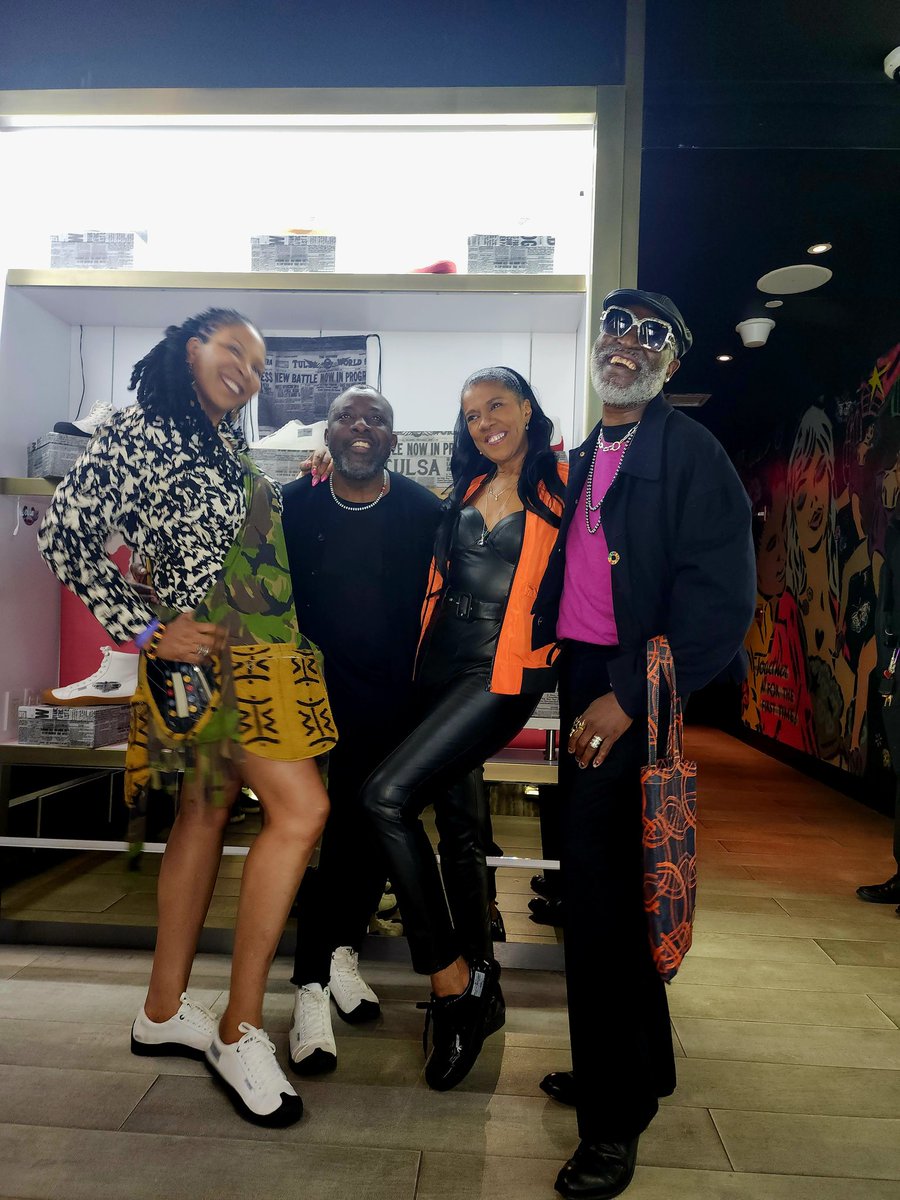 Phenomenal launch of the next big thing in high fashion sneaker brand, TULSA! To wear #TULSA is to reclaim #blackwallstreet and #blackhistory.  Excited for this boundary breaking reclaiming of agency in all industries. Congrats #ejibenson. We are one people #Tulsa 🇳🇬🇺🇲🇦🇫🇯🇲🌍🗺