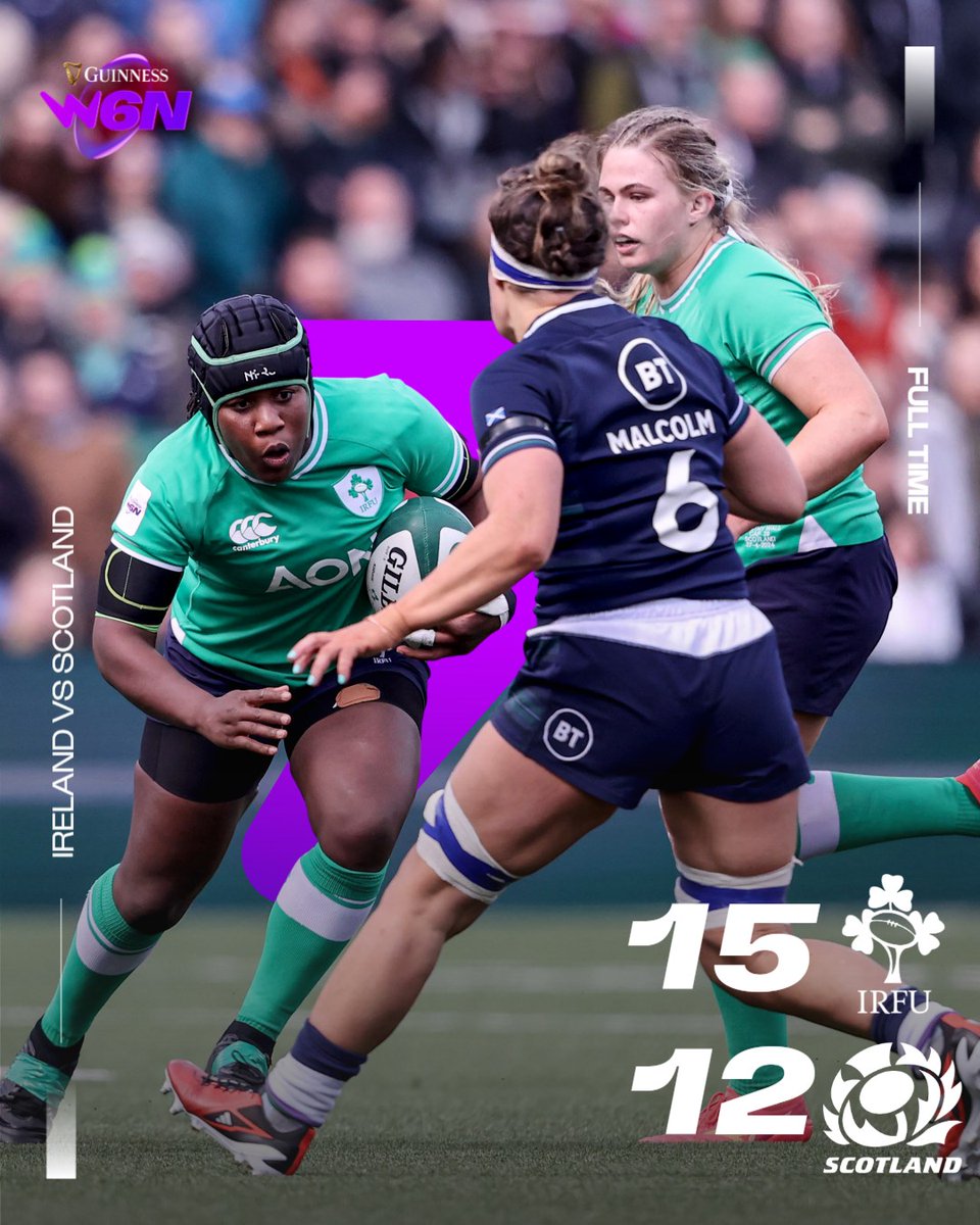 ☘️ Late drama at the Kingspan but Ireland hold on and take the victory 💪

#GuinnessW6N #IRESCO