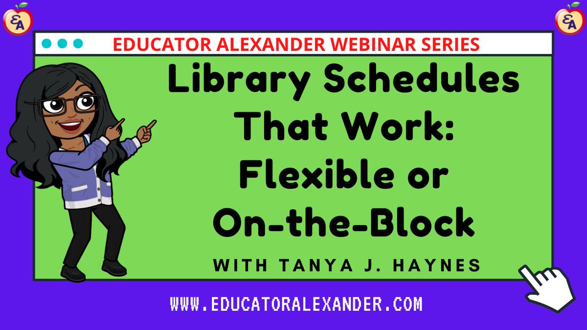 educatoralex's tweet photo. 😭Missed Library Schedules That Work: Flexible or On-the-Block

😎That’s OK! See it here!

☑️https://t.co/wZGjbXMPRn

#futurereadylibs #librarian #librarytwitter #library #ala #yalsa #librarylife #books #aasl #infolit #globaltl #tlchat #tlelem #aisl #LoveLibraries @fiyalibrarian https://t.co/oIGDJziKoN