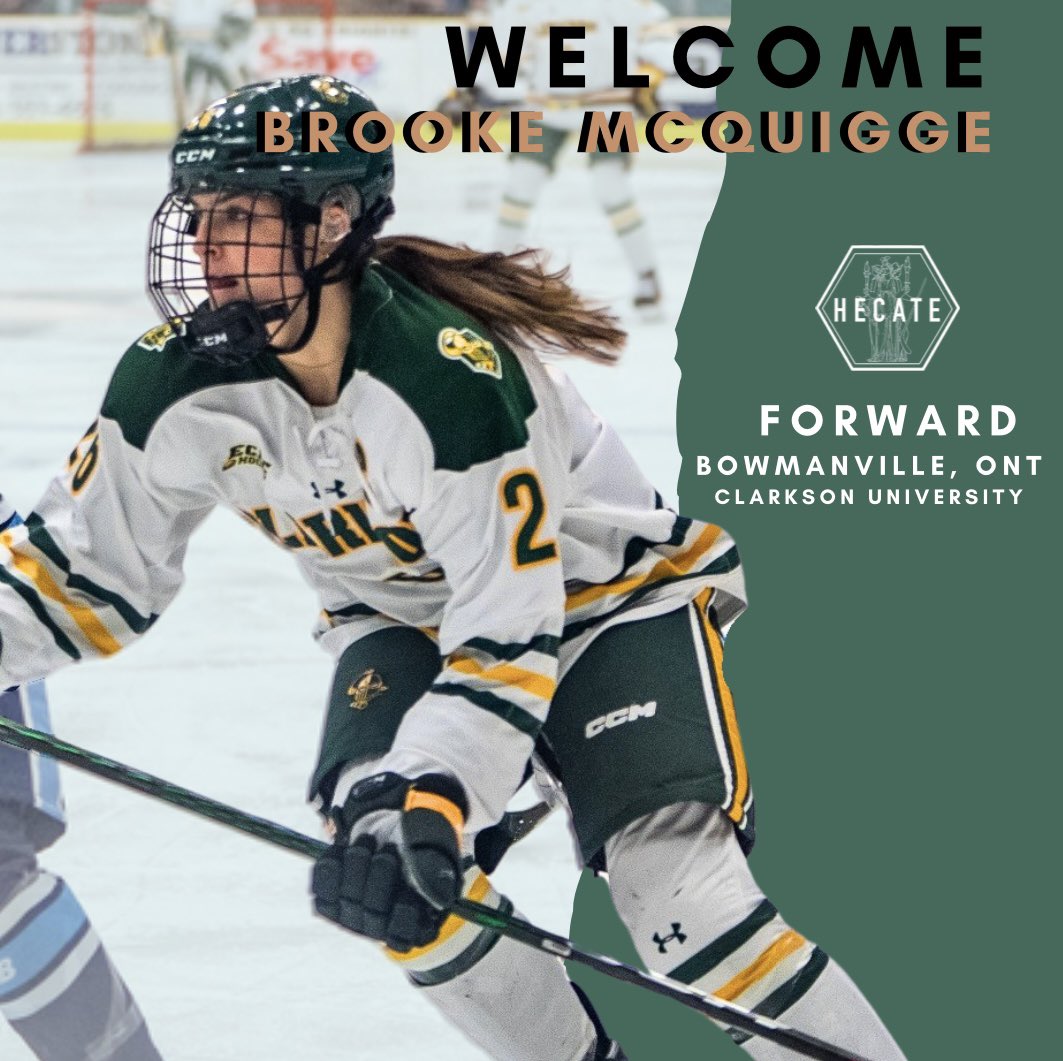 Welcome to the team, Brooke!

Brooke will soon graduate from Clarkson University, where she played 162 career games and notched 111 points (53G, 58A). In the 2022-2023 season Brooke captained Clarkson to its tenth NCAA tournament appearance and the ECAC title game.