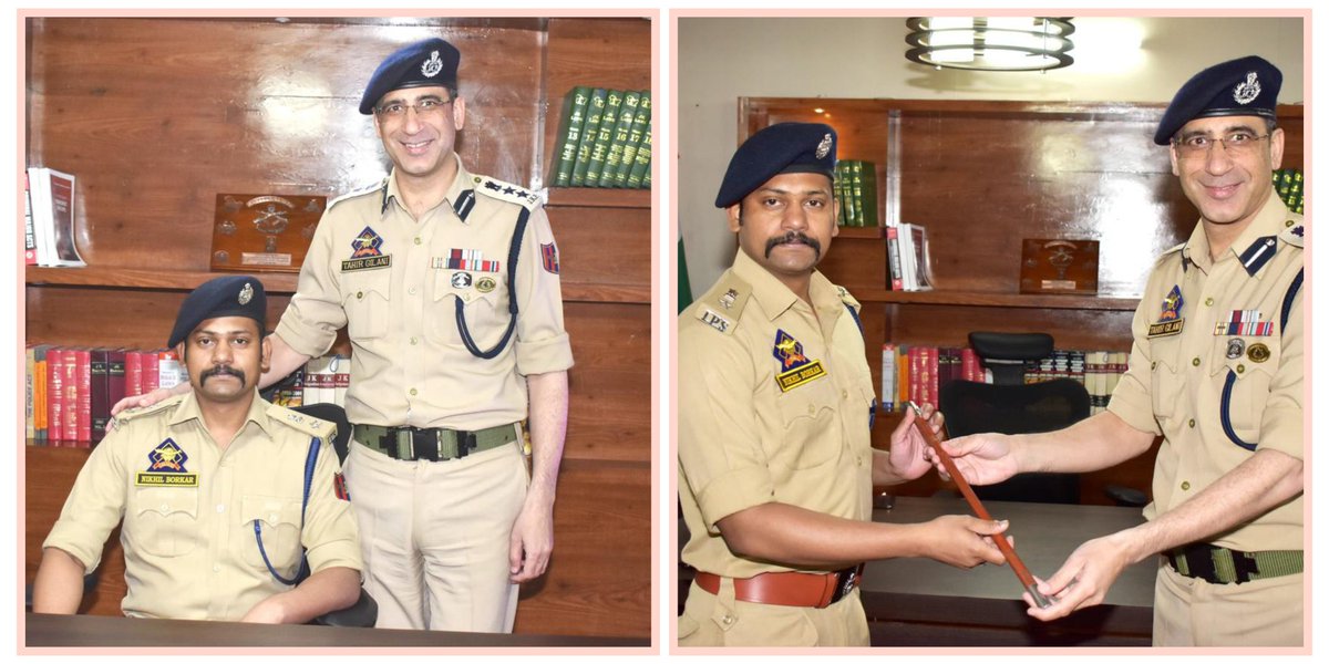 *Shri Nikhil Borkar-IPS* Assumed Charge as Senior Superintendent of Police Budgam today on 27/04/2024 and was warmly received by Senior officers of district. Guard of honour was presented at District Police headquarters. @JmuKmrPolice @KashmirPolice @DIGCKRSGR @NikhilB__IPS