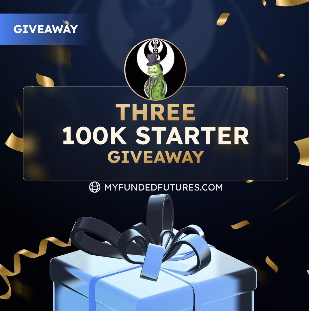 In celebration of hitting 10k members in the discord, 𝟯𝘅𝟭𝟬𝟬𝗸 𝗚𝗶𝘃𝗲𝗮𝘄𝗮𝘆 w/ @MyFundedFutures 🎁 Rules: 1) Follow @SirPickle_ and @MyFundedFutures 2) Subscribe to @SirPickle_ on YouTube: tinyurl.com/PickleYT 3) Tag 3 friends (non-influencer) 4) Like and…