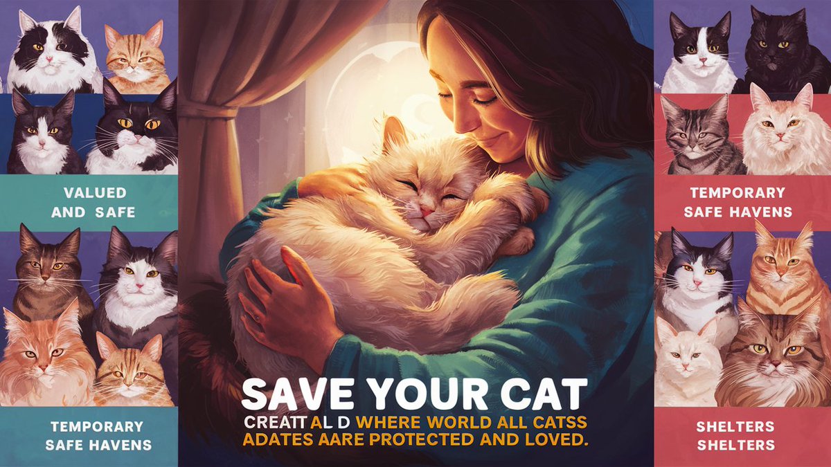 saveyourcat_'s tweet photo. Save Your Cat Vision🌈:

Save Your Cat envisions a time when all cats are valued and safe whether in homes or communities, and when shelters serve as temporary safe havens.

#saveyourcat #catsrescue #Vision https://t.co/paMRiCN89D