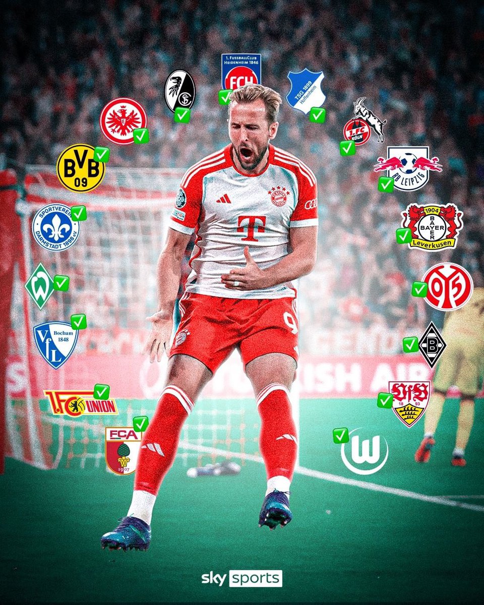 @FabrizioRomano 🏴󠁧󠁢󠁥󠁮󠁧󠁿🎯 Harry Kane has scored or assisted against every Bundesliga side this season. He has 42 goals + 13 assists for Bayern this campaign. 🤩