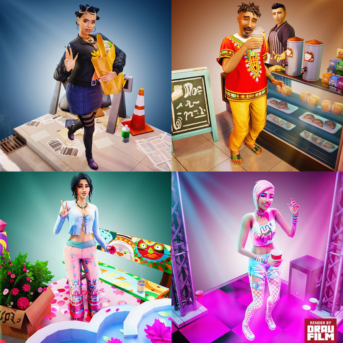 draumade's tweet photo. ⚠️ 𝗚𝗜𝗩𝗘𝗔𝗪𝗔𝗬 ⚠️ #SponsoredByEA #AD

We spotted some Sims rocking pieces from the new #UrbanHomageKit! Want in? Enter below!

1⃣ Like &amp; retweet this tweet
2⃣ Follow @DRAUFILM &amp; @LilRedRidingSim
3️⃣ Share why you love the #PeopleofSanMyshuno! 💬

Winner announced on May 3rd! https://t.co/KcEzwA1EzU