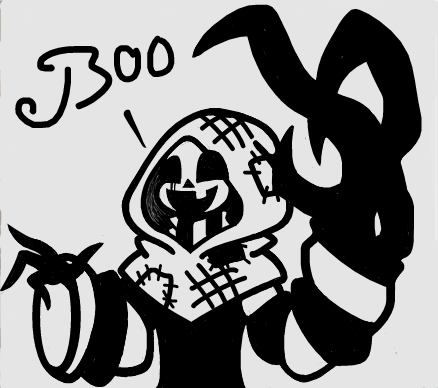 Jack_OldLantern's tweet photo. @WaningGibbousPr A lil late to the party but eh, left one is from memory and the right is with refrence https://t.co/JMZU6ResDi