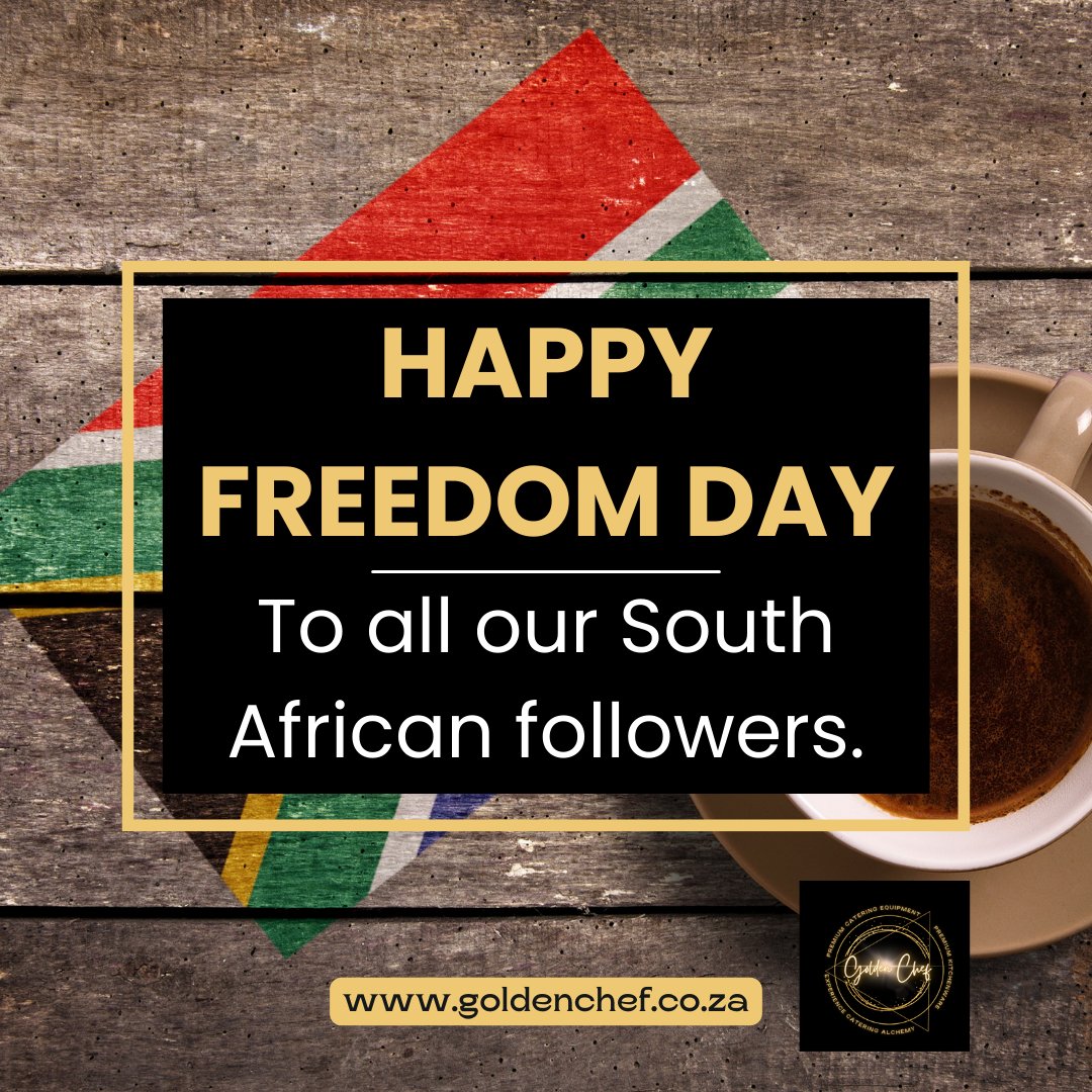 We want to take this opportunity to wish all our South African followers a Happy Freedom Day. Let us celebrate proudly together as a nation. May you all enjoy a relaxing day with your loved ones.

goldenchef.co.za
#GoldenChef #FreedomDay #SouthAfrica #CelebrateTogether