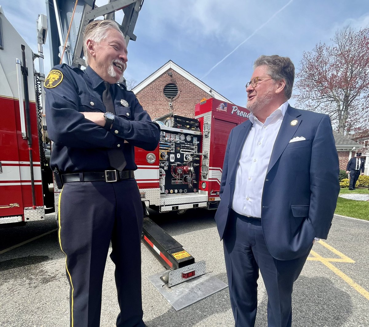 Honored to attend the Somers FD memorial dedication ceremony for former chief Irwin Schriro.