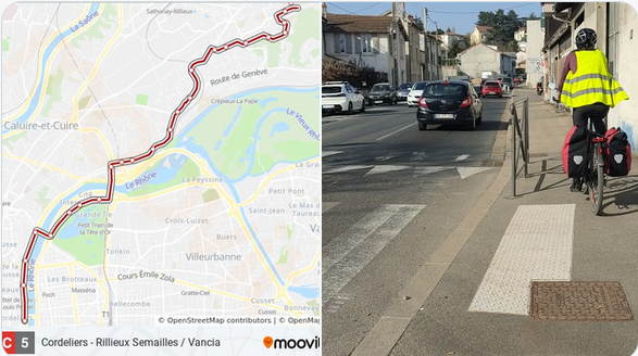 Plaidons la cause des Rilliards qui sont très impactés par les blocages de @villeCaluire pour le vélo et les transports en commun, sans en avoir les moyens. En effet, pour nous, il n'y a pas de voie lyonnaise pour accéder et traverser le Rhone, ni de transport en commun lourd.
