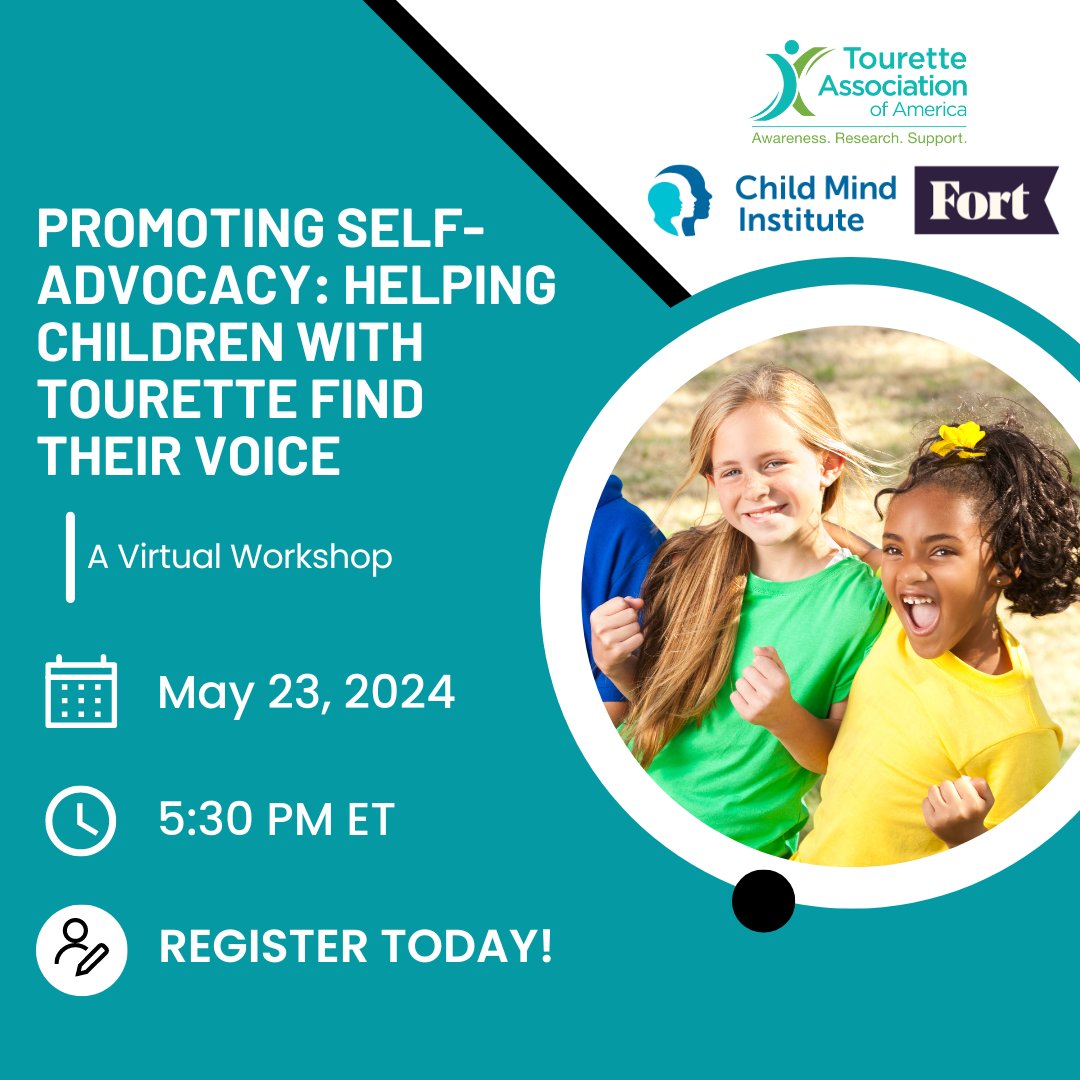 Join the TAA, the Child Mind Institute, and Fort Health in a roundtable discussion between experts and teens living with #TouretteSyndrome to discuss strategies to help children advocate for themselves and more. See you on 5/23 at 5:30pm ET!
🔗bit.ly/4dirBGo
#Tics