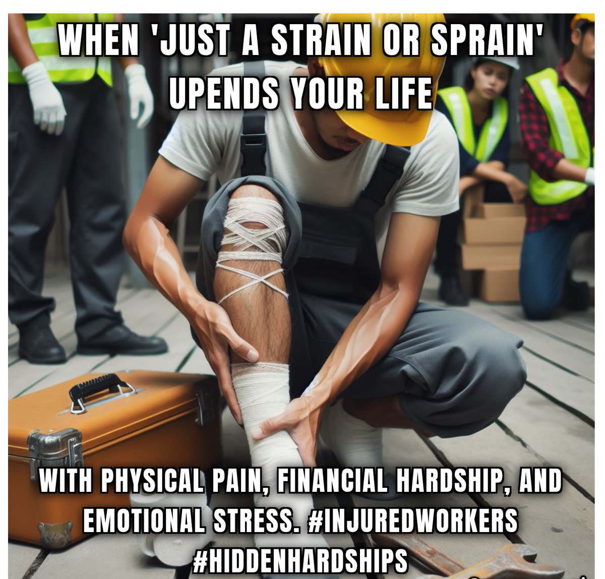 Many injured workers find their lives upended by 'strains and sprains,' facing not just physical pain but also financial and emotional hardships. Let's advocate for better support and understanding of the challenges they face. #WorkersComp #InjuredWorkers #wsib #wcb