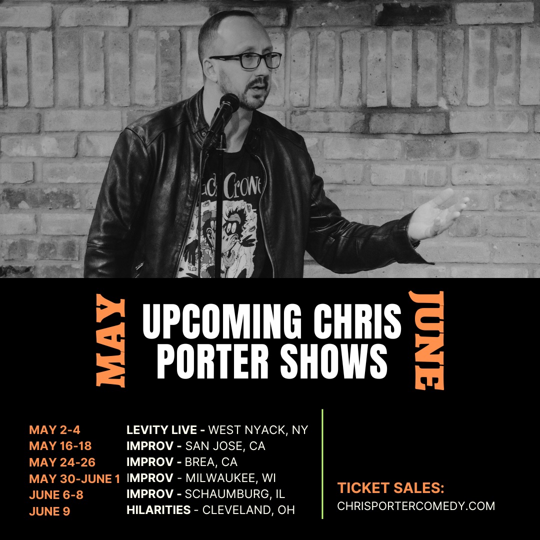 Best know for his appearance on NBC's 'Last Comic Standing' and his special 'Ugly & Angry,' @IamChrisPorter's live show will leave you Screaming From the Cosmos!