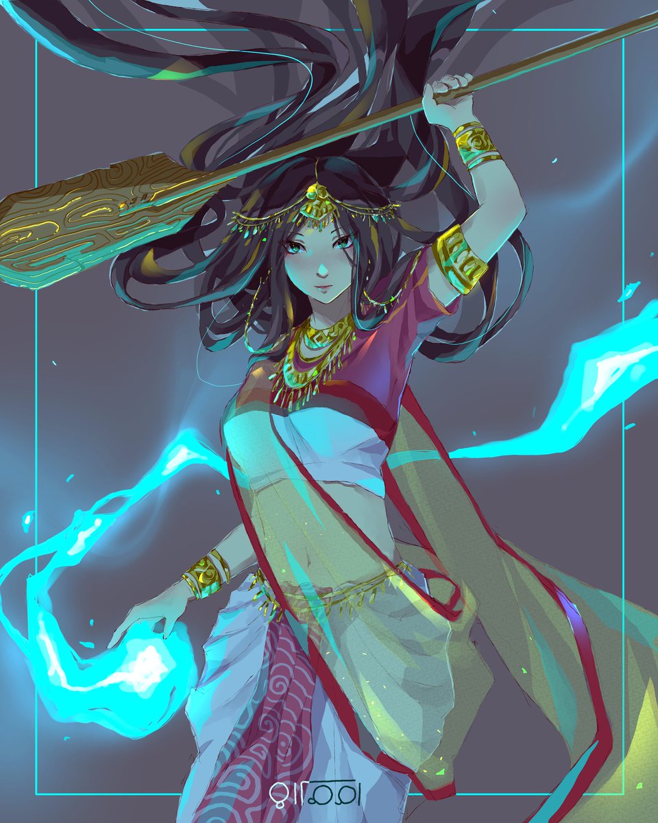 NawarRamisa's tweet photo. I drew my own interpretation of Behula 🥹
Idk, could be an Indian Genshin Character 👀
Csp ✨ 
#behula #GenshinImpact #fanart #Bangladesh #illustraion #digitalartwork https://t.co/4rKOyxzNlF