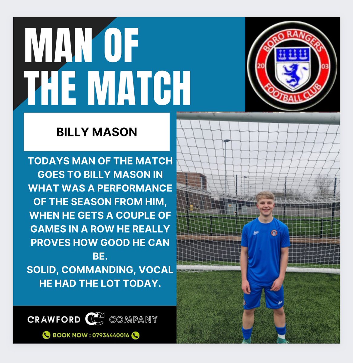 Man of the match 

Not taking anything away from Billy today with the early whistle, this kid was outstanding 

<a href="/billymasonn/">Billy Mason</a>