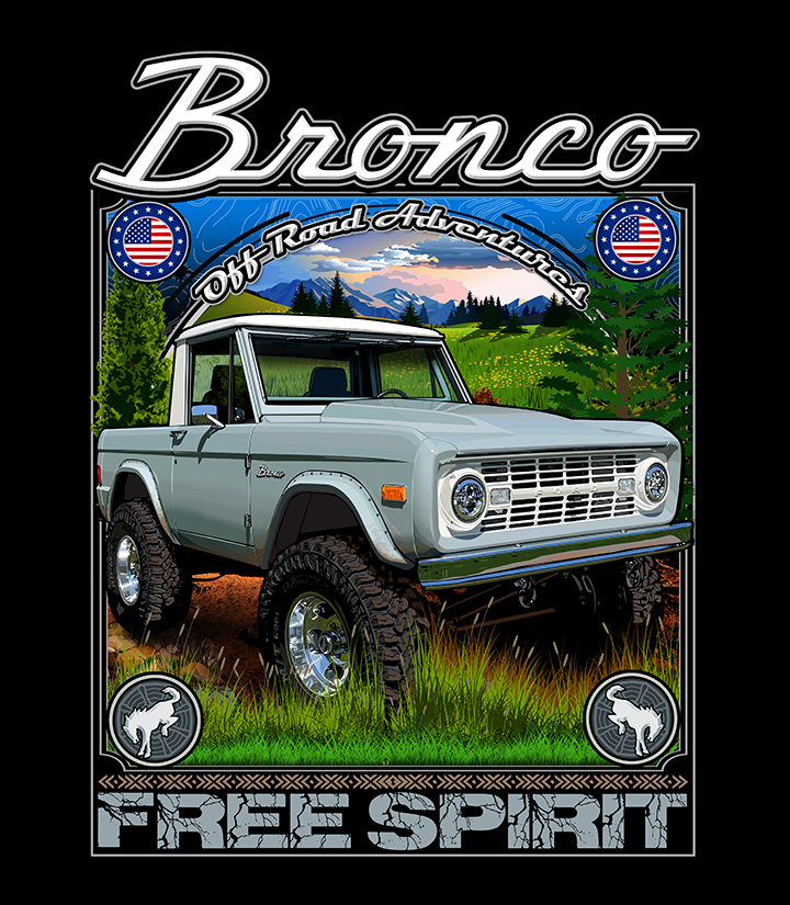 Amra5911's tweet photo. This is the latest illustration I just completed of an Ford off road community members 1977 Bronco. If you would like this illustration on a  T-shirt or check out other illustrations I've done this is the direct link: https://t.co/vU02i9En77
#Broncos #illustrationart #fordbronco https://t.co/kh2nv7nUoz