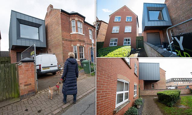 A builder behind a ‘shipping container’🤭extension has blasted 'thick' neighbours after they slated it. 

They grey cube structure is attached to a house in a smart Victorian street in Loughborough, Leicestershire.
From the pictures it really isn’t in keeping but. .  🤷‍♂️😂