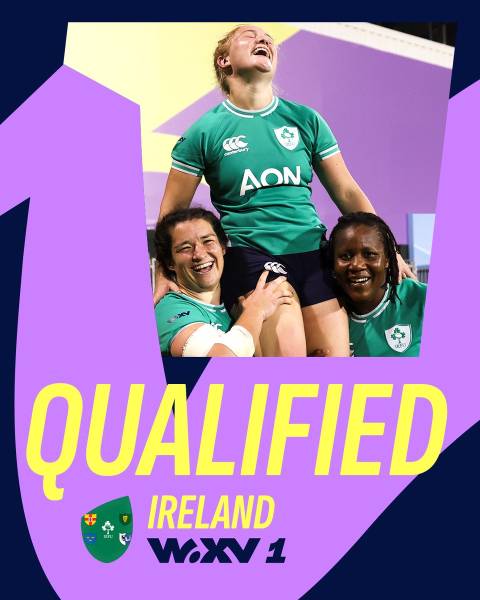 WXVRugby's tweet photo. Your previous #WXV3 winners will be in #WXV1 for 2024 👊

After finishing third in the #GuinnessW6N, @IrishRugby secure #WXV and #RWC2025 qualification! https://t.co/eWXJxfDNPr