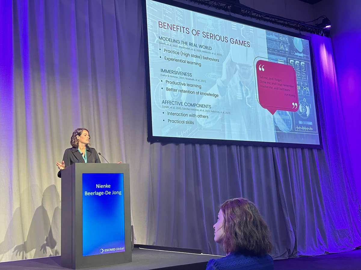 evagaresp's tweet image. Being introduced to #SeriousGames by @NienkeBeerlage! These games are used for non-entertaining purposes like teaching (but that can still be fun!), &amp;amp; can be extremely helpful in tackling #wickedproblems like #AMR

Games allows us to enter a state of flow!

#ESCMIDGlobal2024