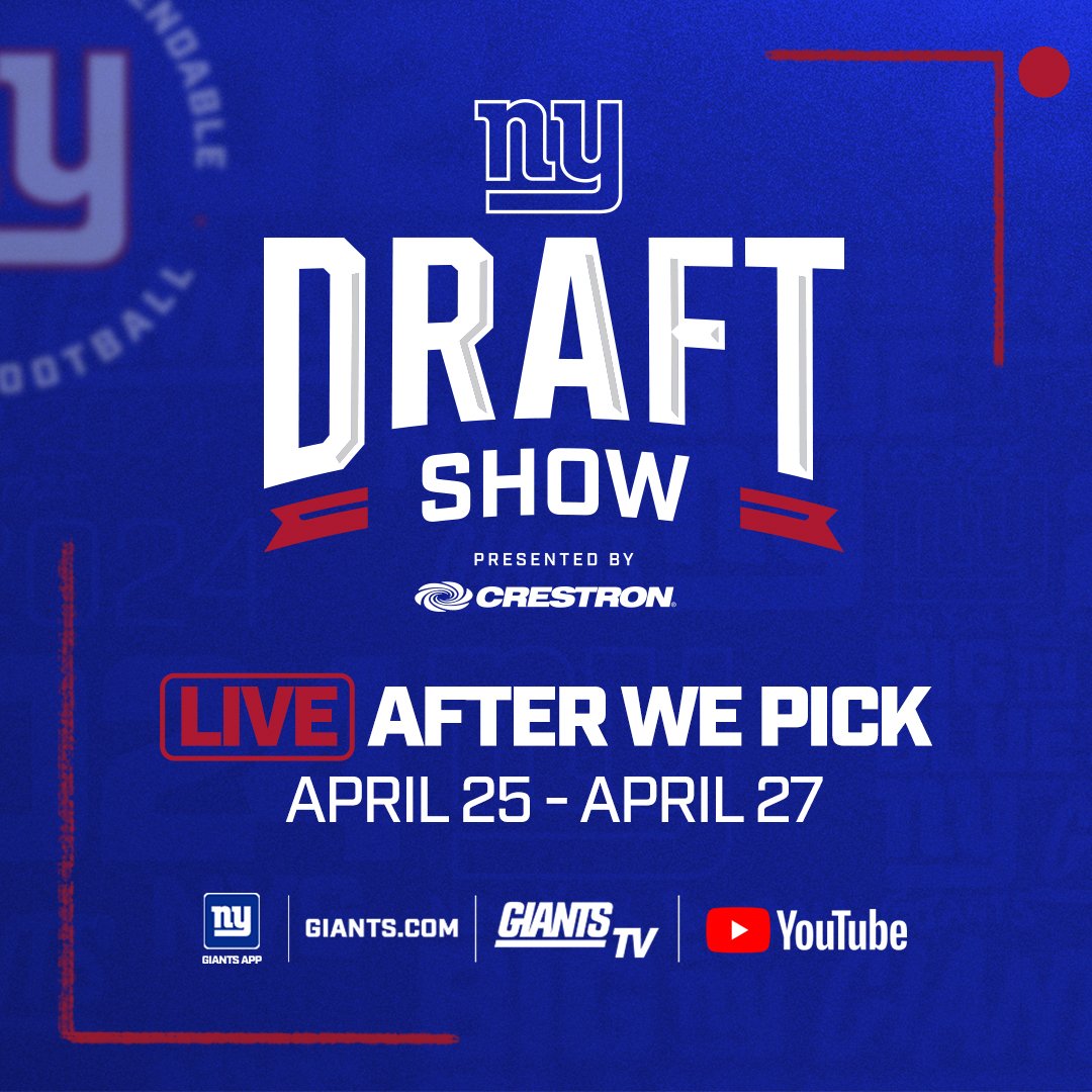 Who's ready for Day 3?! Giants Draft Show streaming on Giants.com, Giants App, @GiantsTV & YouTube 🎥: nygnt.co/yt
