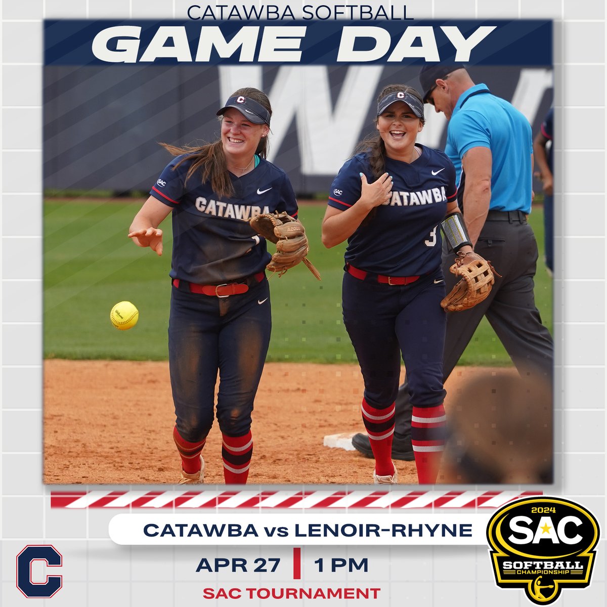 Game 2 of the SAC Tournament for <a href="/CatawbaSoftball/">🥎Catawba Softball🥎</a> !

🆚 Lenoir-Rhyne
⏰ 1 PM
📊 shorturl.at/uNOUX
🎥 shorturl.at/hlISX