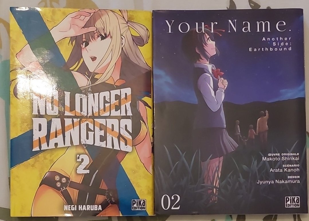 KreyDrear's tweet photo. Lectures des semaines 😁

@pikaedition 

#NoLongerRangers #YourName #AnotherSide #Earthbound https://t.co/66qEoeIKl1