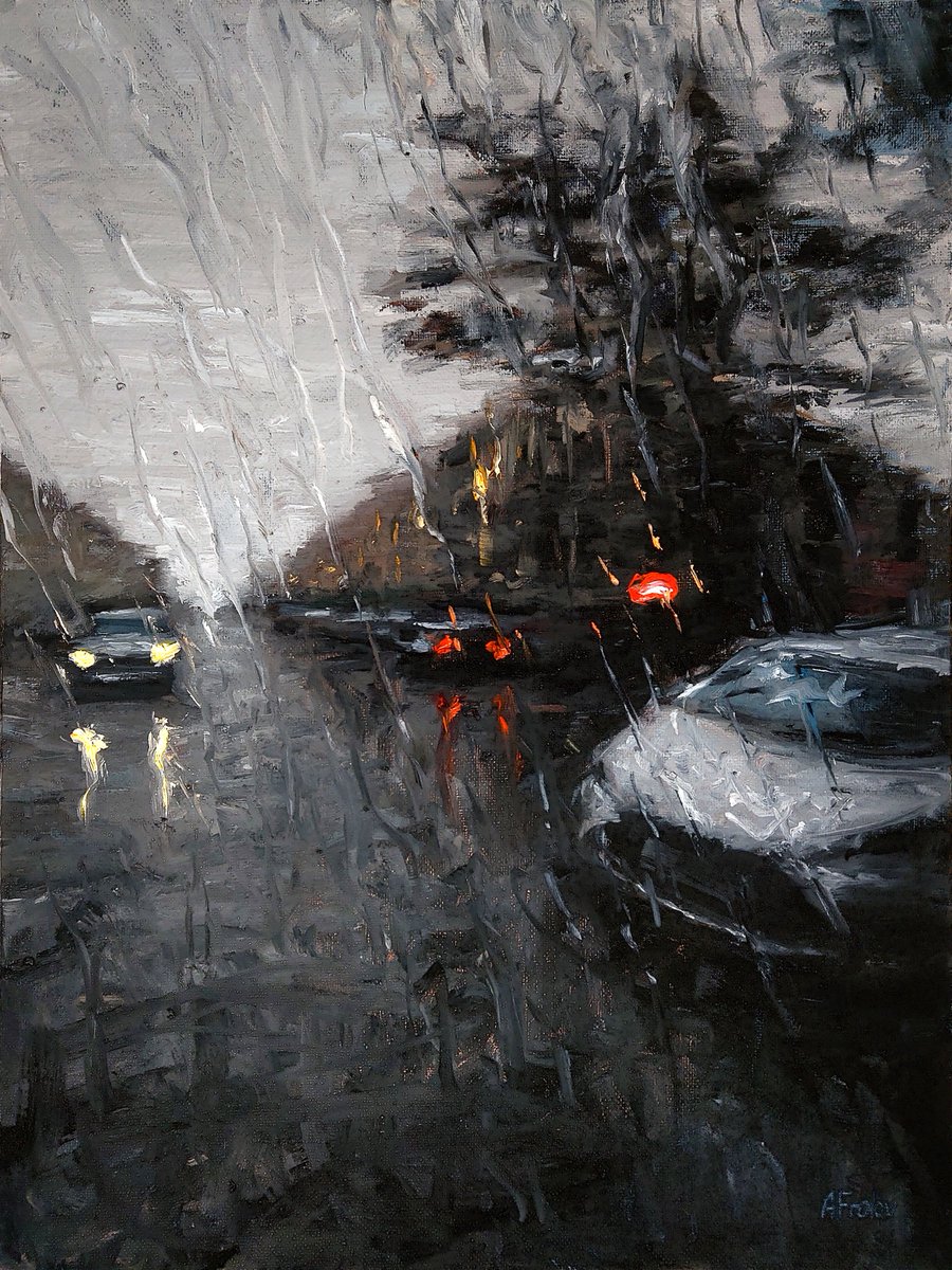 Rainy City, my oil painting