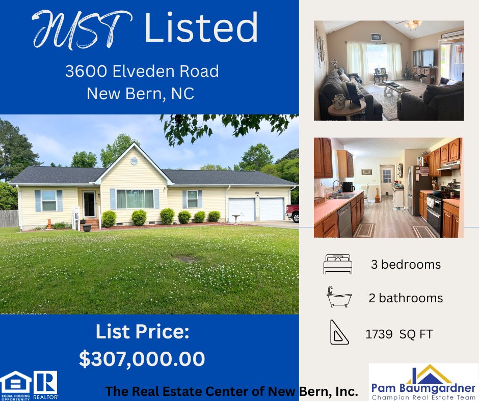 Just Listed!!!
$307,000.00
3600 Elveden Road
Call today for your private tour!!
252-638-4242