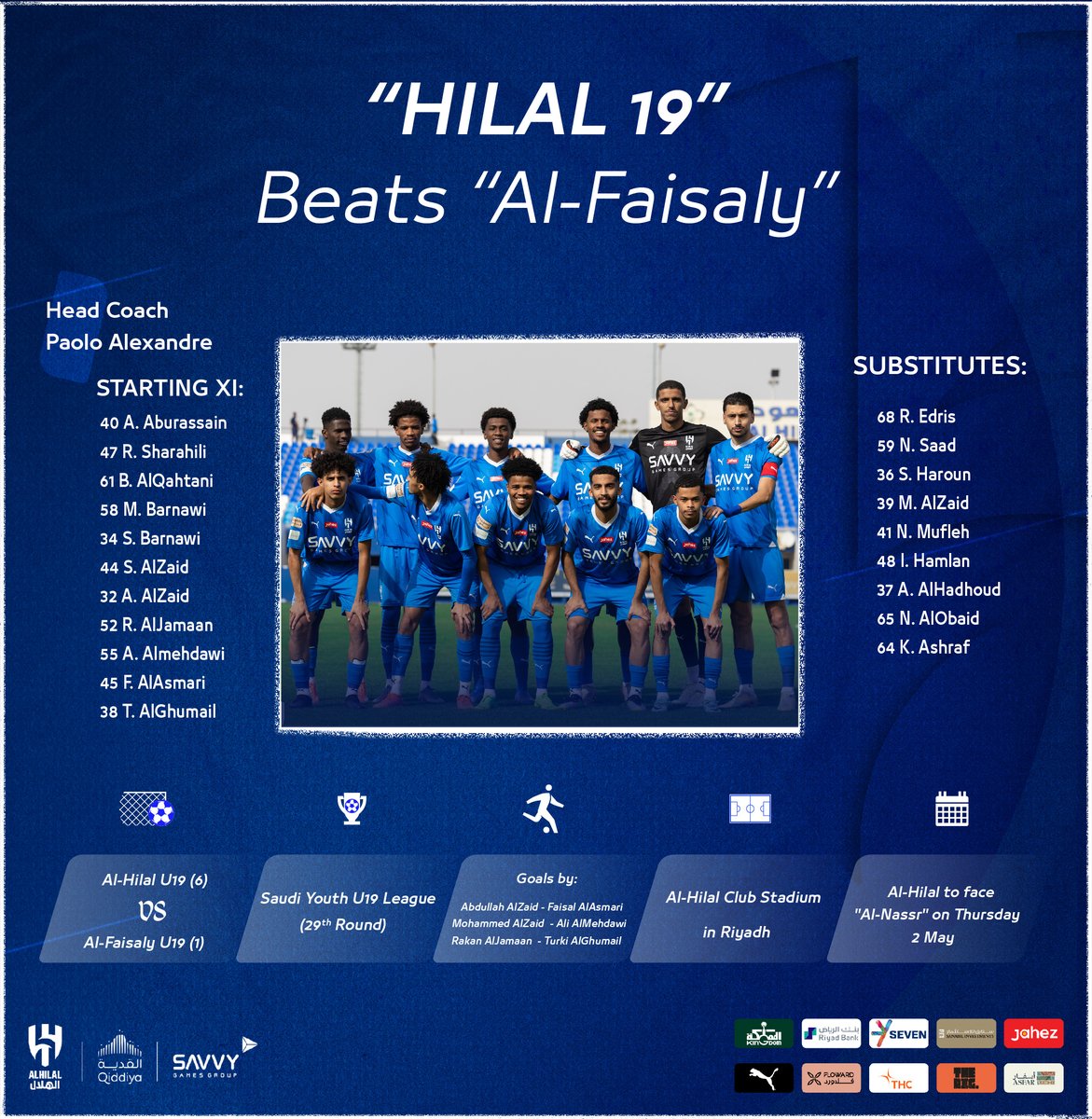 📃“Hilal 19” Beats “Al-Faisaly” ⚽️💙 #AlHilal