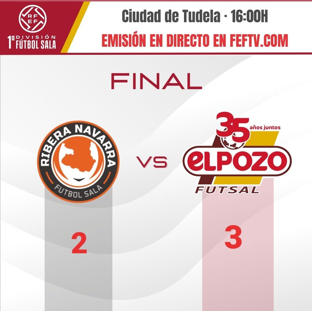 ElPozoMurcia_FS's tweet image. 🔴⚪🏟️ FINAL‼️‼️ #Jornada28

@RiberaNavarraFS 2
Carlos x2

@ElPozoMurcia_FS 3
⚽ @_marcelmarques
⚽ Esteban
⚽ @gadeia13futsal

#ElPozoEresTú #35AñosJuntos