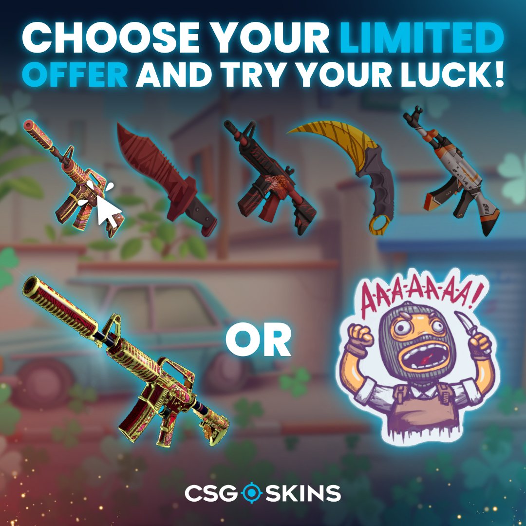 Asiimov, Howl, Chantico's Fire... 🤔 Which skin from this limited offer would you like to drop the most? 🤩 Write in the comments! 👇

#CS2 #CSGO #csgoskins #csgoknife #csgocases #newcases #gaming #counterstrike #game #CS2skins #freeskins #limitedoffer