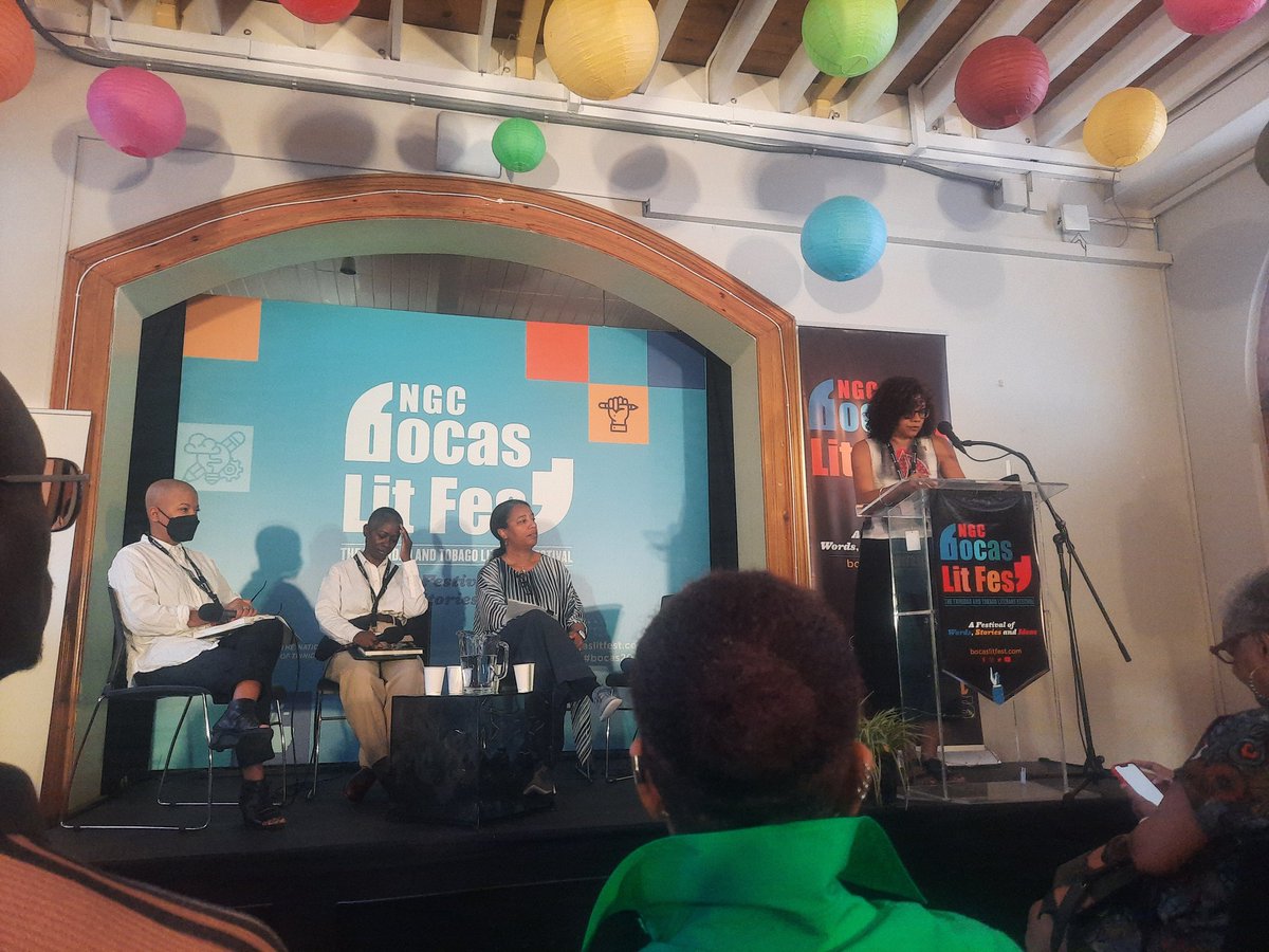At #bocas2024 and already in tears at the panel Quarrelling With History with Christina Sharpe (In the Wake, Ordinary Notes), Karen Lord (The Blue, Beautiful World), and Myriam J.A. Chancy (Harvesting Haiti), moderated by D. Alissa Trotz