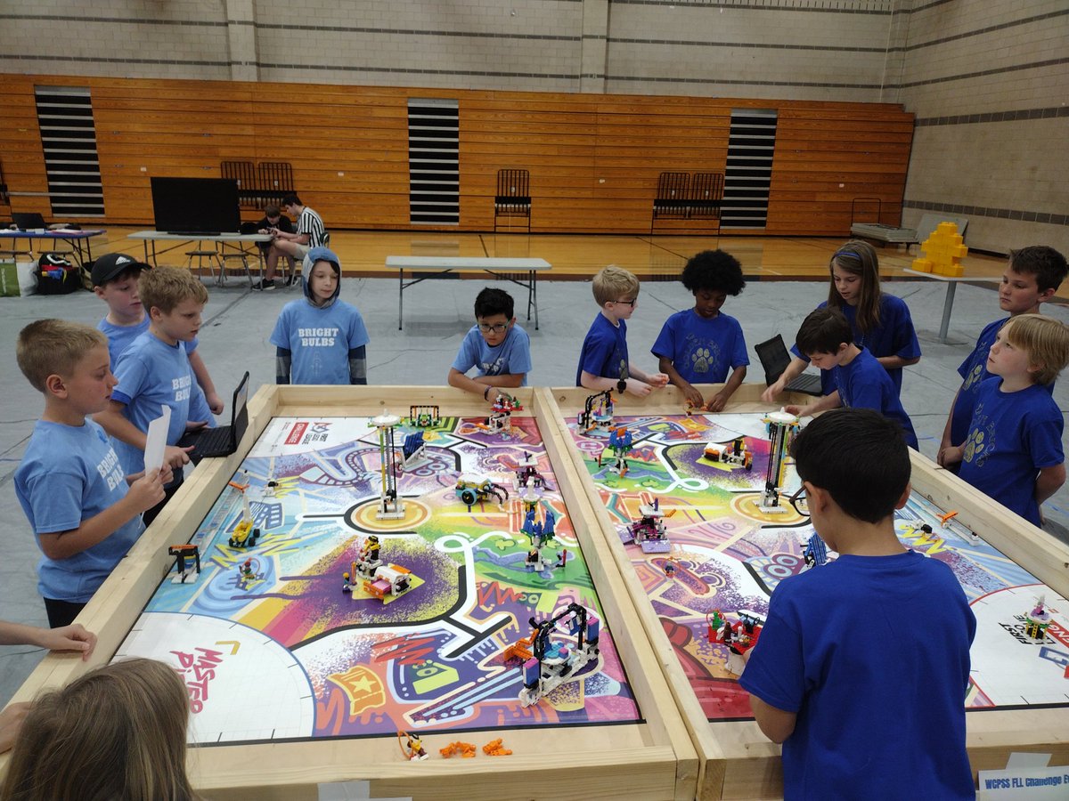 The scene is set, Innovation judging is under way! Robot competitions are up next! Conn's FLL Golden Bricks and Bright Bulbs are ready to compete with Gracious Professionalism using the IDEAS 💡 Cycle! <a href="/ConnMagnet/">Conn Magnet Elementary</a> <a href="/GridleyDaniel/">Daniel Gridley, M.Ed.</a> <a href="/MsOrejola/">Ms. Orejola</a> <a href="/wcpssmagnets/">WCPSS Office of Magnet Schools (Choice Schools)</a> <a href="/firstlegoleague/">FIRST LEGO League</a>