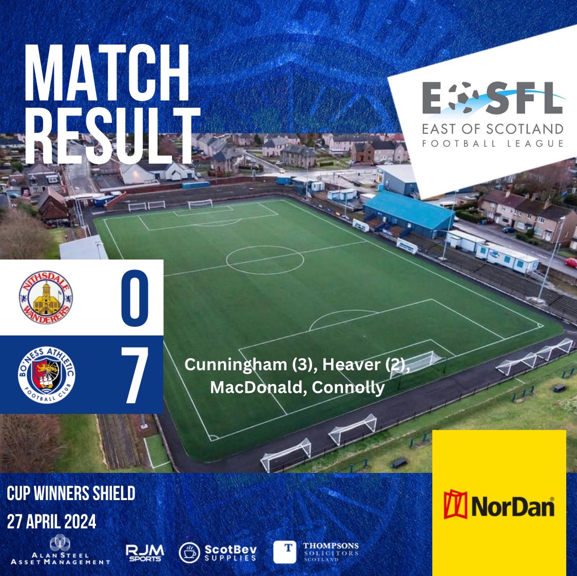 ** THE CUP WINNERS SHIELD CHAMPIONS **

Outstanding!

We go into the Scottish Cup next season!

#Athletic