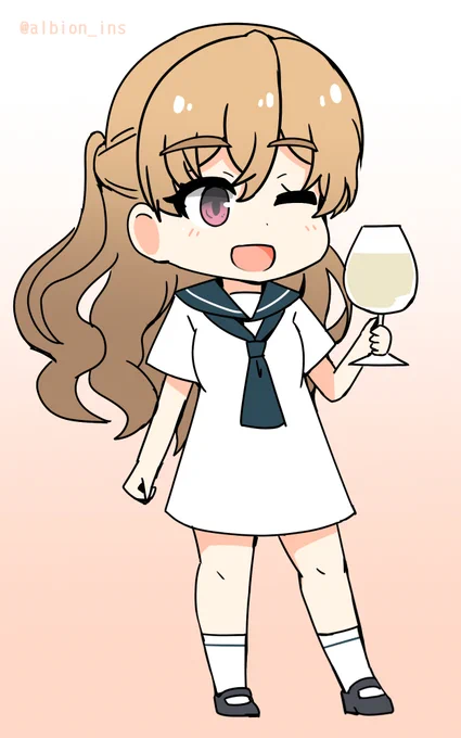 ザラ_SDです!1h40m#艦これ版深夜の真剣お絵描き60分一本勝負 #艦これ版真剣お絵描き60分一本勝負_20240427 