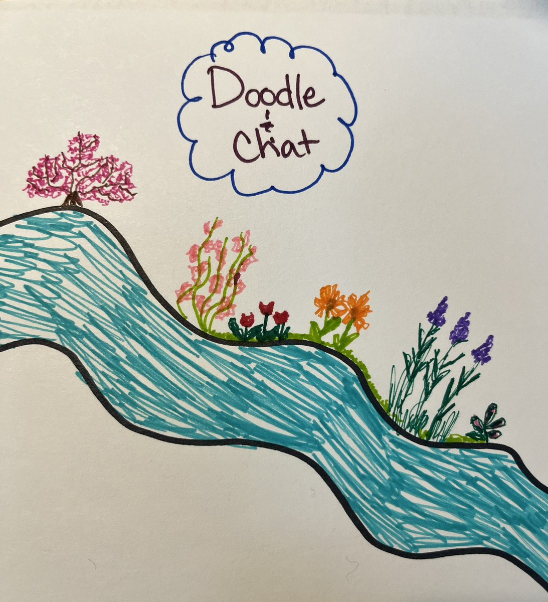 I had the best time talking gifted education, creativity & diverse learners while doodling with @carrie_baughcum & @MandiTolenEDU #doodleandchat Such fun!