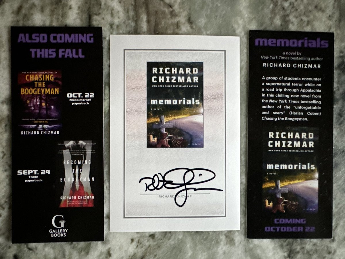 Email your name and address to cdancepub@aol.com and we will send you a free MEMORIALS signed bookplate & bookmark.