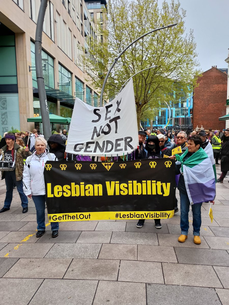 Spent my afternoon on #LesbianVisibility Cardiff march @VisibleLesbian @GetTheLOutUK @LesbianLabour Two thoughts: we may have been only a handful, but never underestimate the power of lesbians to effect change. We've been the backbone of feminism since forever. We will not be…