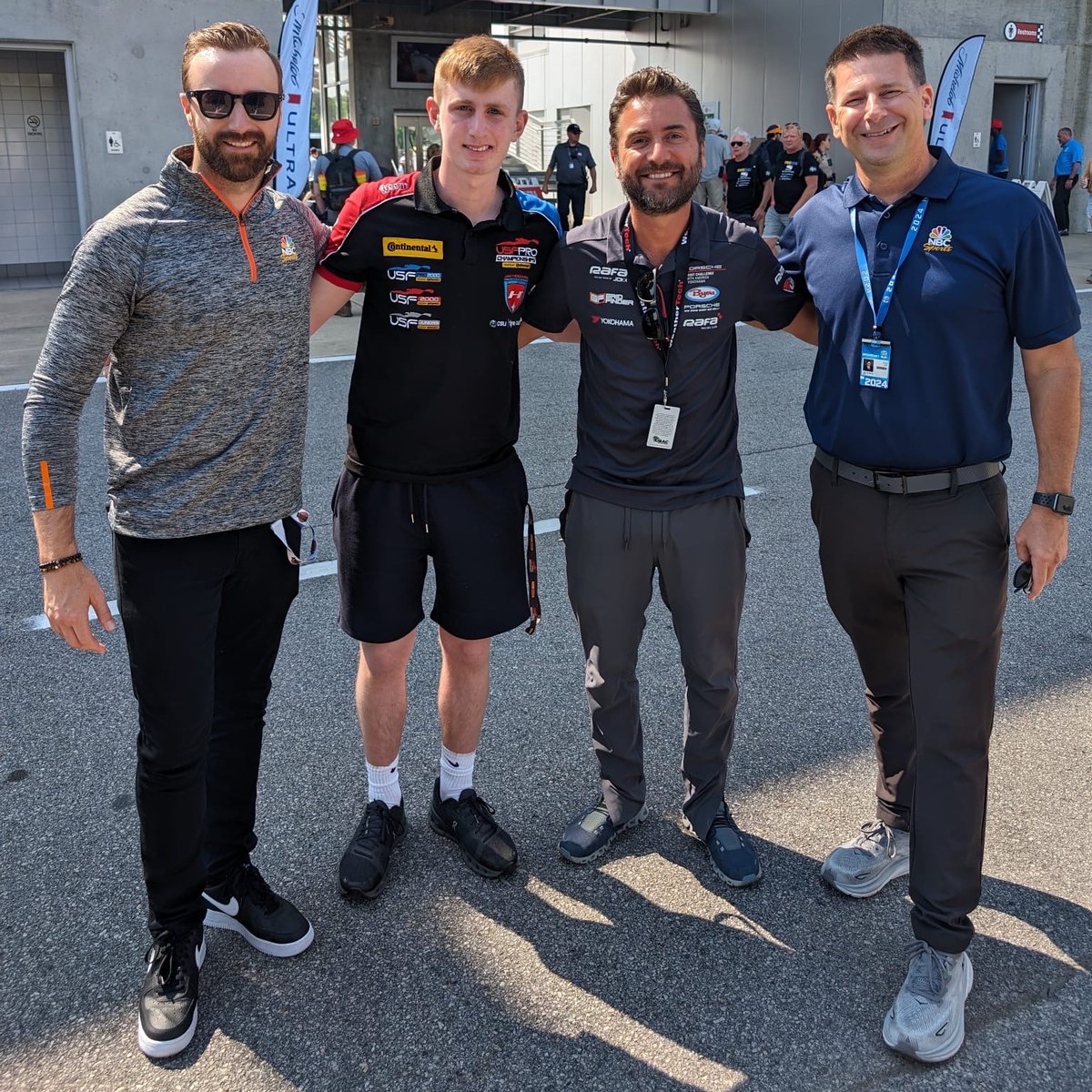 The team together at Barber! 🕷️ @lmcneillyracing scored valuable points and leaves Barber, third in the USF Juniors championship standings. Keep charging ahead, Liam!👊🏻 #WeWorkYouWin 🏁 | #CareerAdvancementProgram