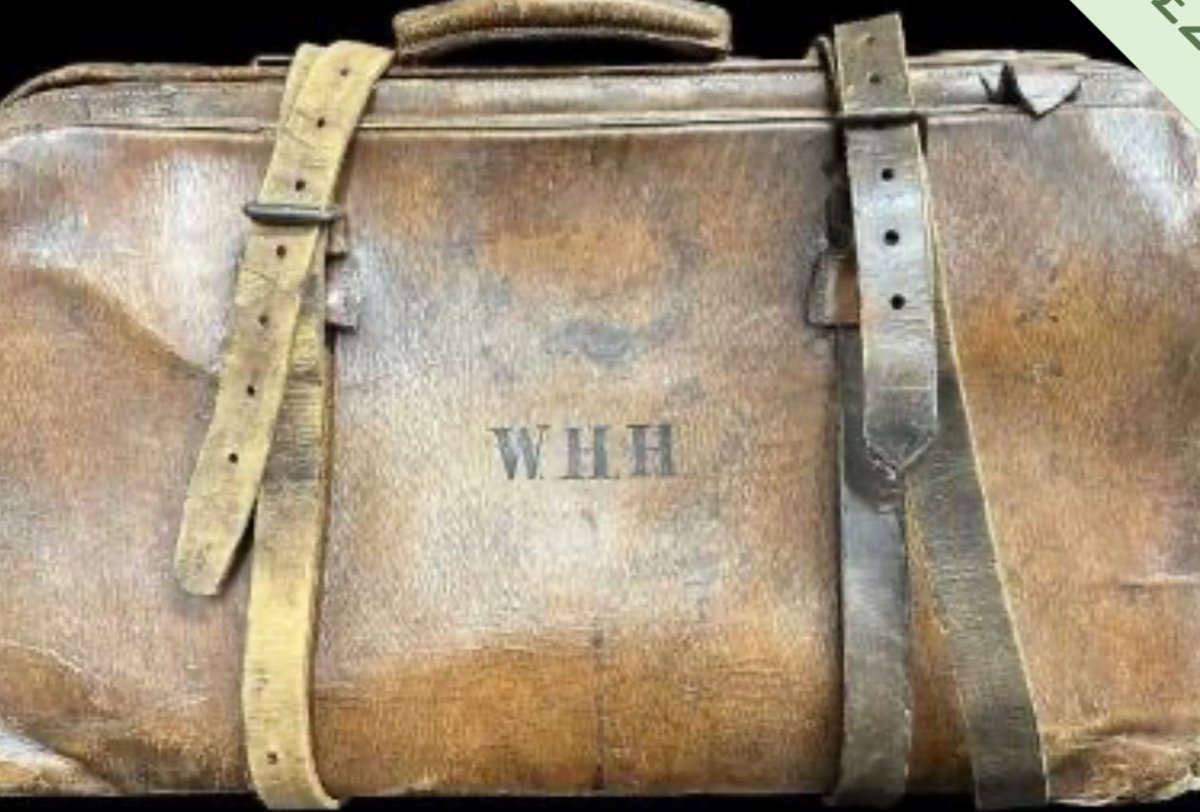 JUST IN: The violin bag that contained the violin used by Titanic bandmaster Wallace Hartley, whose boys played until the ship went down, sold today in England for $362,262. His violin sold in 2013 for $1.46 million.