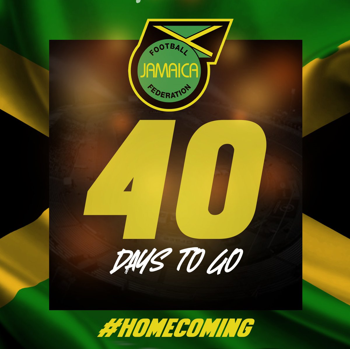 Today marks 40 days to go until our first World Cup Qualifier on June 6, 2024. We can't wait to see you! 🇯🇲⚽️❤