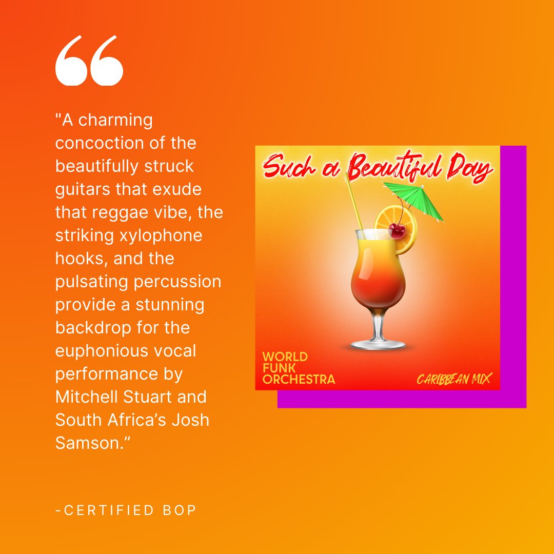 Thank you @certifiedbop for the review on “Such A Beautiful Day- Caribbean Mix!” Appreciate the love on the musicality of the song❤️ Remember to stream the song wherever you get your music! #Indie #AfroSoul #GlobalMusic #Funk #Remix #CaribbeanMix #Summer #SummerVibes #Caribbean