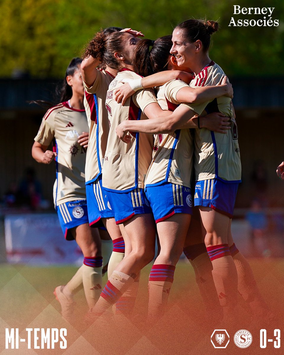 𝗠𝗜-𝗧𝗘𝗠𝗣𝗦 ⏸️ Servette mène 3 à 0 face à Aarau après 45 minutes ! 💪🔥 ⚽️ Malena Ortiz Cruz ⚽️ Therese Simonsson ⚽️Maéva Clémaron #NotreVilleNotreClub