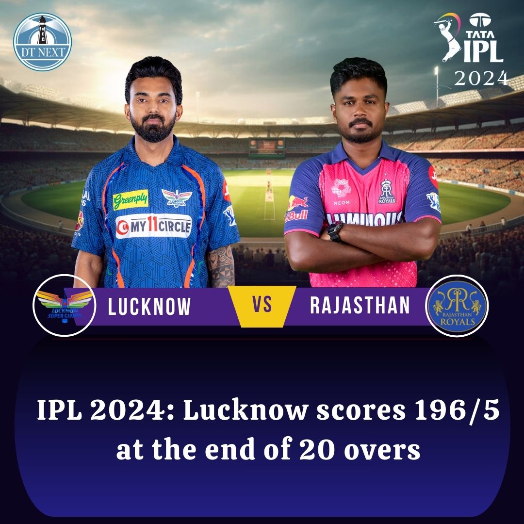 #CricketUpdate:  Lucknow scores 196/5 at the end of 20 overs.

#LucknowSuperGiants #KLRahul #Devduttpadikkal #Quintondekock #Nicholaspooran #Deepakhooda #Krunalpandya  #Ravibishnoi  #Gazabandaz #RajasthanRoyals #Sanjusamson #Riyanparag #Sandeepsharma #Trentboult #hallabol