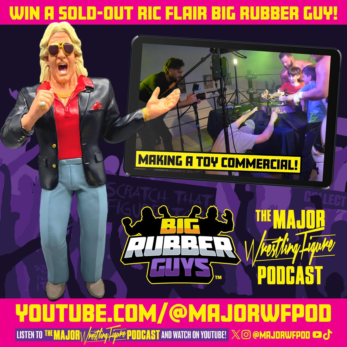 Want a FREE Ric Flair #BigRubberGuys figure?

Head to youtu.be/z9uSa1zdhrs?si… for details on how to win and enjoy the making of our new commercial!

#ScratchThatFigureItch