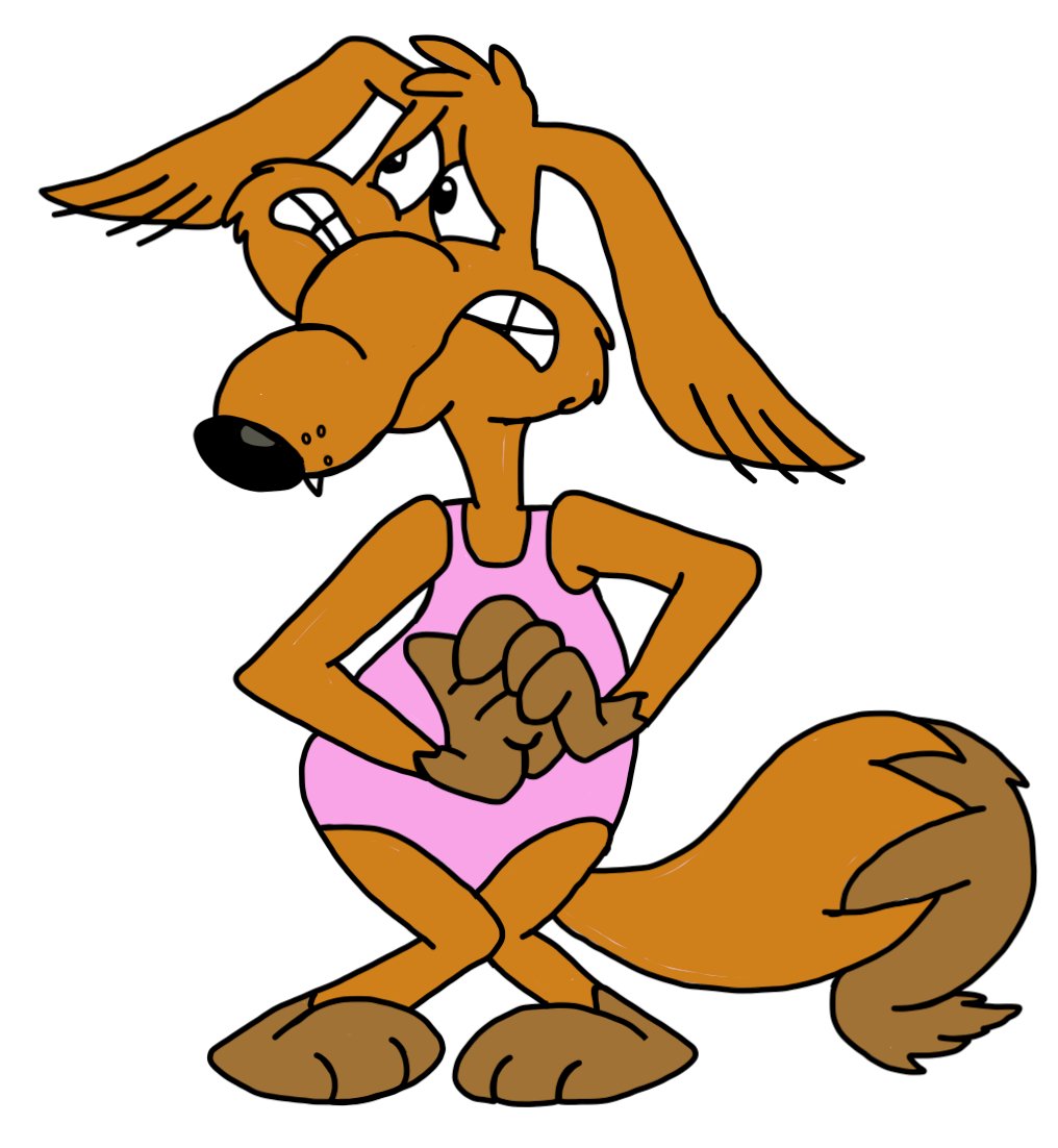 NEW UPDATED IMAGE: 
Shifty Dingo wearing Pink Dancewear
from Blinky Bill by Yoram Gross 
I made it for cheril59 
on 
deviantart.com/cheril59 
#BlinkyBill 
#YoramGross