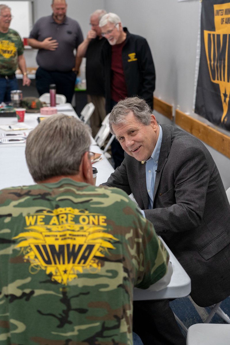 Not too long ago, Ohio @MineWorkers were at risk of losing the healthcare they worked their entire lives for. We came together, we never gave up, and we got it done. I’m grateful to have their support.