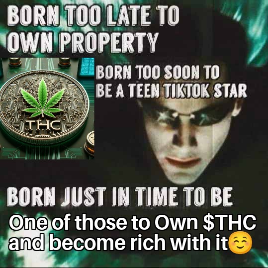 Drc20BNGO's tweet photo. Just when I had given up on making big money, I found $THC got high on it and revive my hope๐
$THC is the road to that generational wealth. it is a token with great prospects. If you fade you NGMI๐
@basedTHC! #THConBase #MemeMagic #AI #CannabisCommunity #creators #BuildOnBase https://t.co/AnO8DnH6mY