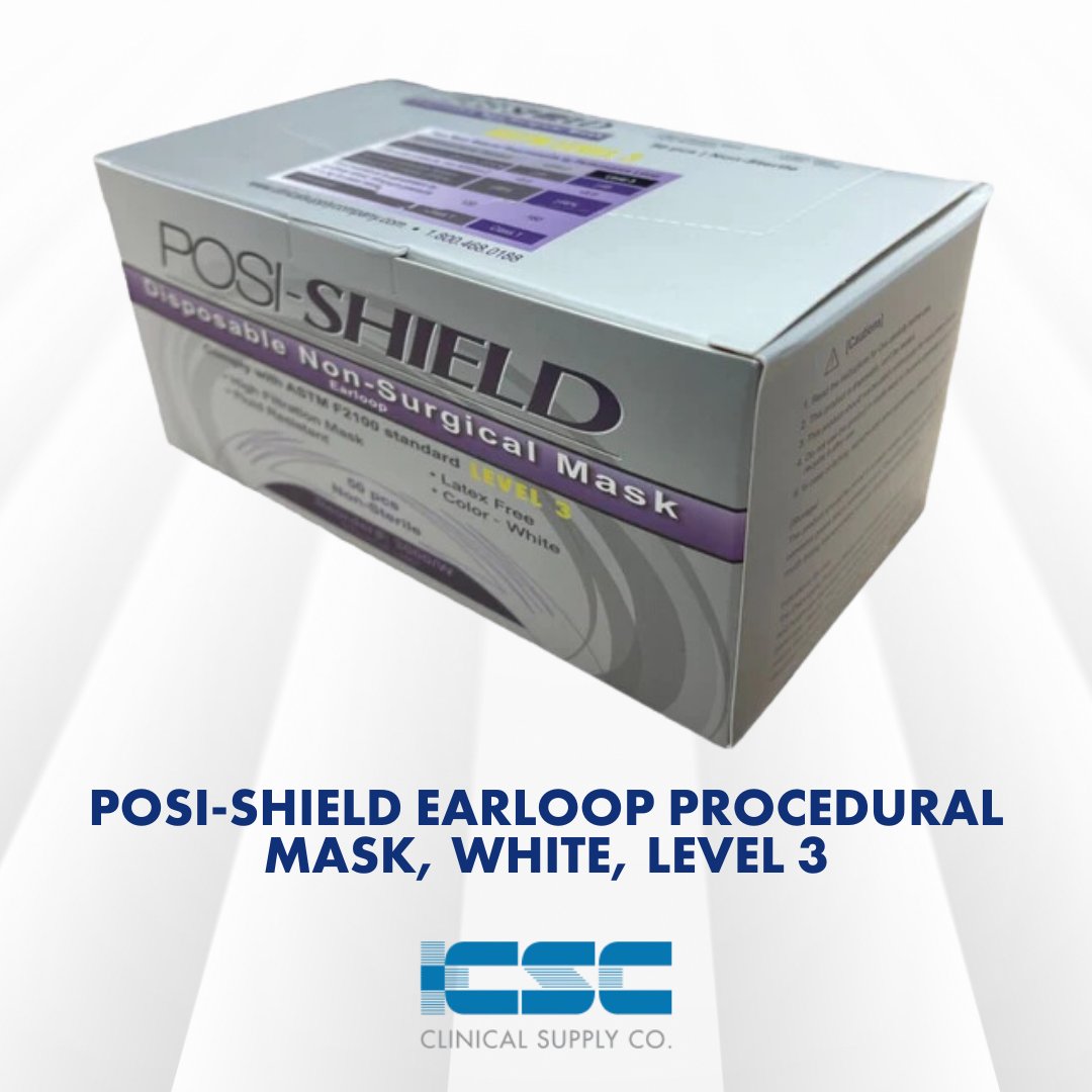 Designed to provide optimal protection for both your staff members and patients. 

Stock up on our Posi-Shield Earloop Procedural Masks and provide your staff members and patients with the highest level of protection. 
clinicalsupplycompany.com/collections/me…  

#ClinicalSupply #DentalMasks