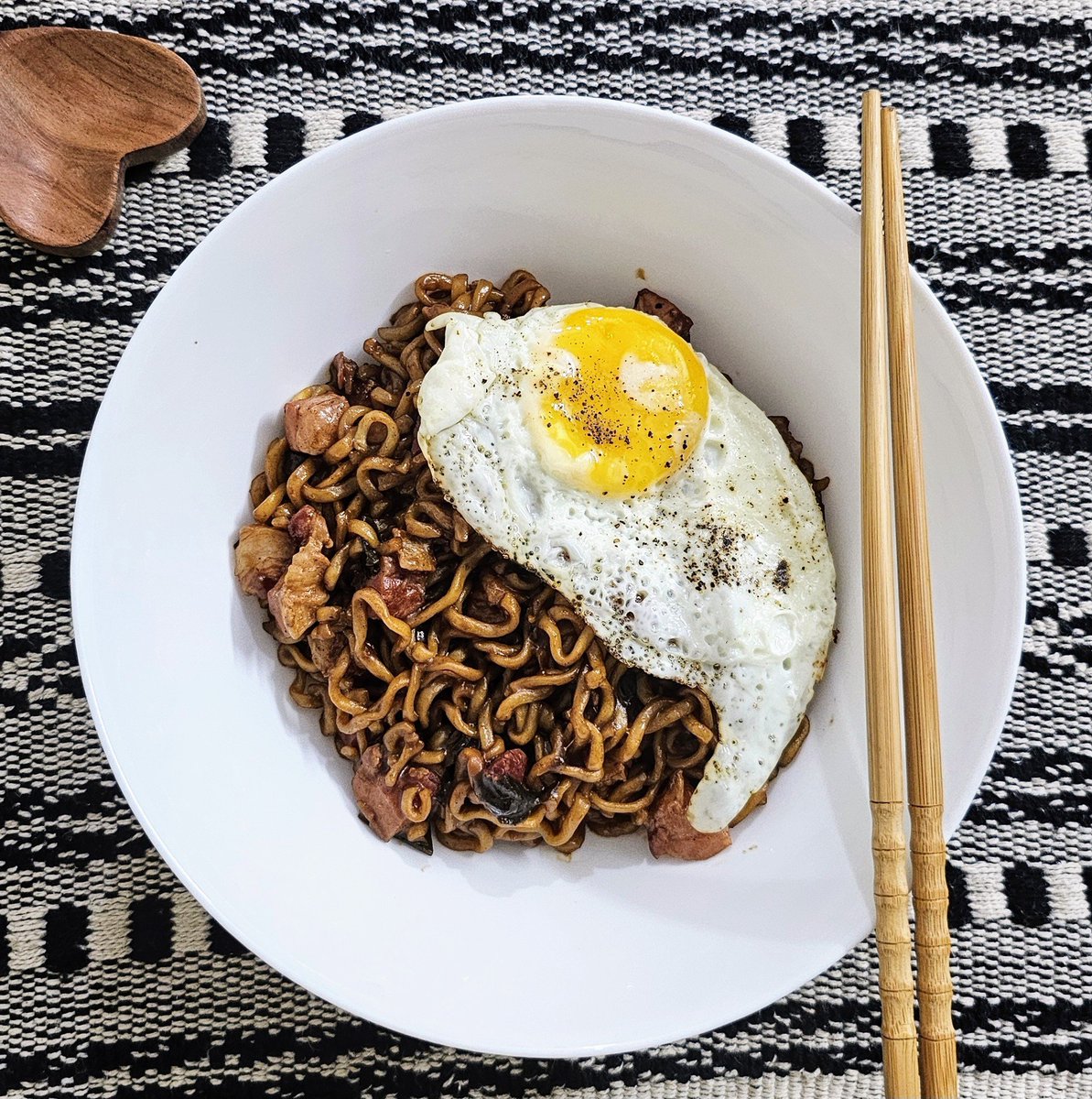 Bongo_Lawlona's tweet photo. #Jjapaguri date after ages! 

Remember the #Ramdon sequence from Bong Joon-ho's "Parasite"?

Made this after over a year because I am missing my BTS boys like crazy today.

Jungkook made this in Episode 1 of the first season of BTS in the Soop.

@BTSARMYKitchen https://t.co/QG1DB6cs3C